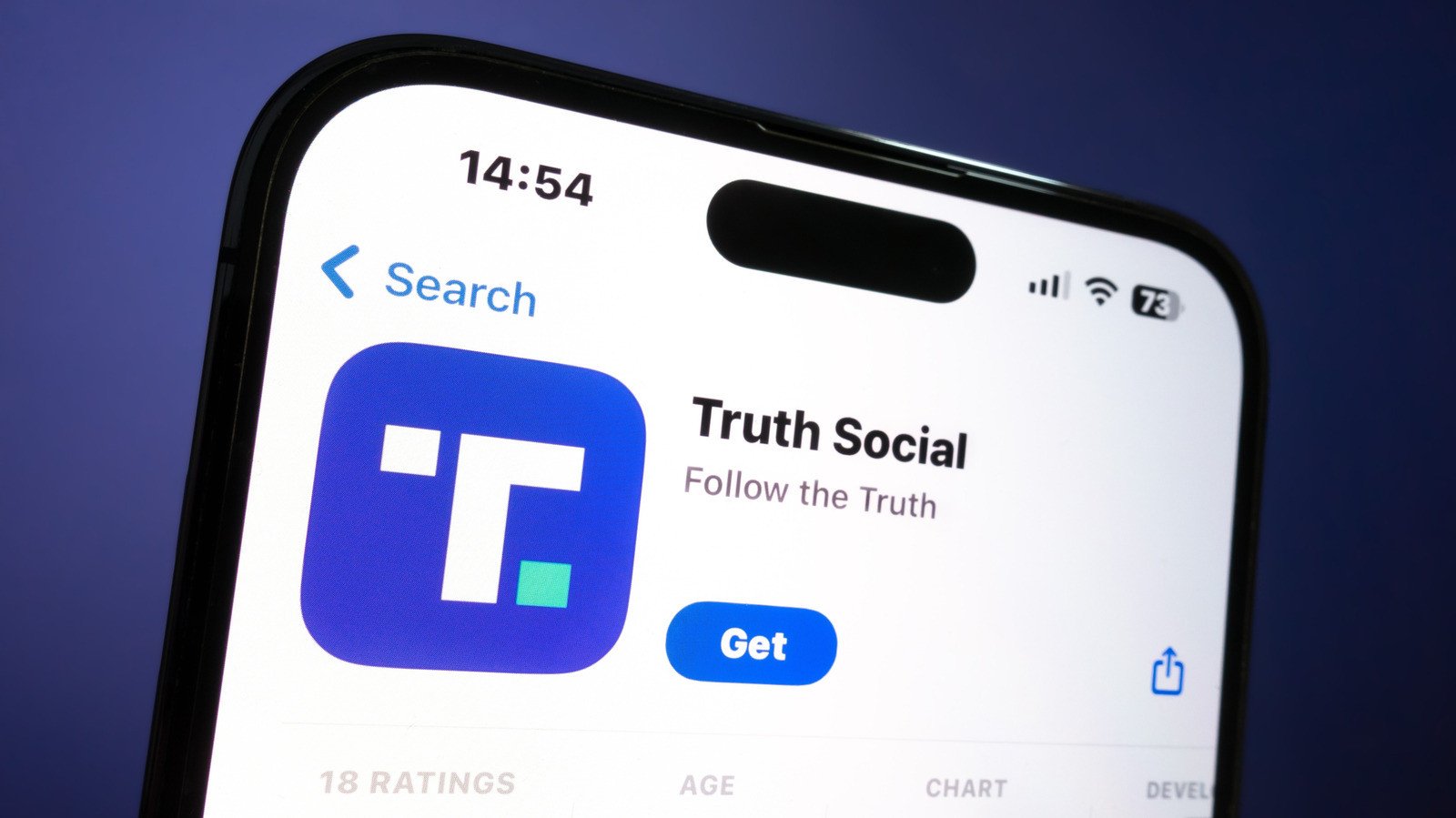 Truth Social logo with an overlay representing data flow or API integration.