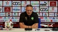 Mohamed Ouahbi lors d'une conférence de presse, discutant de la Coupe du Monde 2026