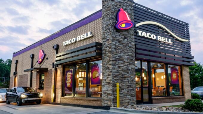 Taco Bell logo displayed on a restaurant building