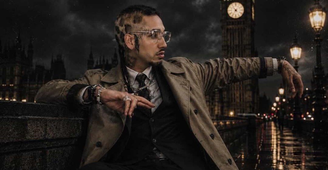 Fenix Flexin's "Rubberz" single cover art, flagged as potentially AI-generated.
