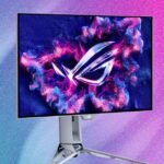 Asus ROG Swift PG27UCWM RGB Stripe OLED monitor displaying vibrant content
