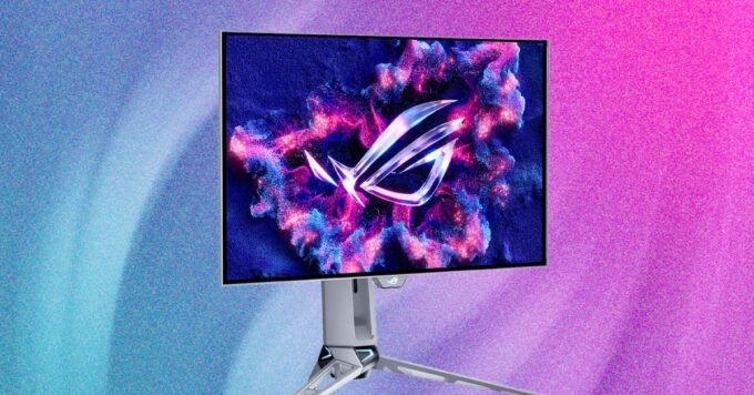 Asus ROG Swift PG27UCWM RGB Stripe OLED monitor displaying vibrant content