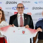 Badou Zaki, ancien gardien de but et entraîneur marocain, lors de sa présentation officielle comme sélectionneur de l'équipe nationale jordanienne de football.
