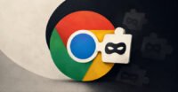 Illustration of a web browser with a VPN extension icon, highlighting security threats and data interception.