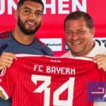 صورة للاعب إسماعيل الصيباري بقميص بايرن ميونخ أو في لقطة من مباراة سابقة تبرز مهاراته.