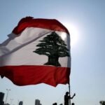 خريطة توضح الحدود البحرية المتنازع عليها بين لبنان وإسرائيل، مع إشارة إلى الأطراف الدولية المشاركة في المفاوضات.