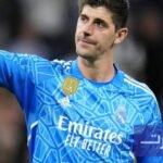 تيبو كورتوا حارس ريال مدريد أثناء التدريب الفردي في فالديبيباس