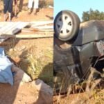 فاجعة طرقية تودي بحياة شابين على الطريق الوطنية بين أحفير والسعيدية 6 صورة لموقع حادث السير المروع بين أحفير والسعيدية حيث وقع اصطدام دراجة نارية بسيارة.