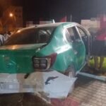 صورة لحادث سير بين سيارة أجرة وسيارة أجنبية في جرسيف