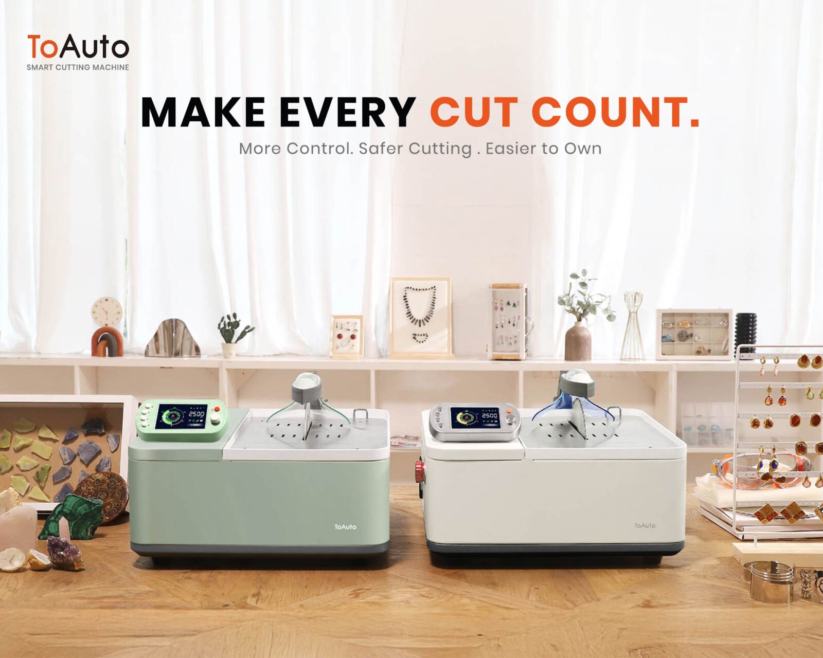 ToAuto Smart Cutting Machine with separate HD LCD controller, showcasing its precision and user-friendly design.