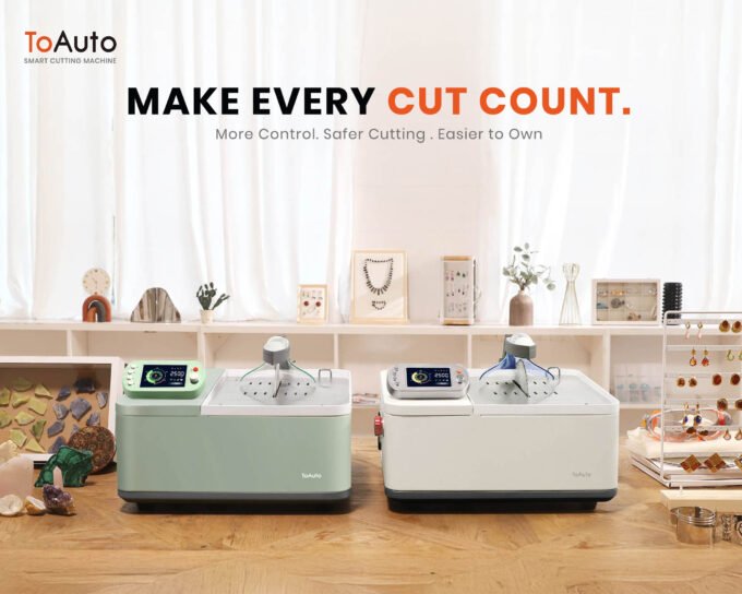 ToAuto Revolutionizes Crafting: Industrial Precision Lands on Your Desktop 6 ToAuto Smart Cutting Machine with separate HD LCD controller, showcasing its precision and user-friendly design.