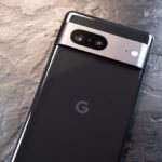 A Google Pixel phone displaying emergency contact information on its lock screen, symbolizing safety features.