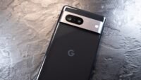 A Google Pixel phone displaying emergency contact information on its lock screen, symbolizing safety features.