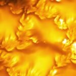 Highest-resolution visible light image of the Sun's surface showing swirling plasma vortices and petal-like structures.