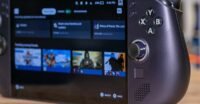 Lenovo Legion Go S handheld gaming console running SteamOS