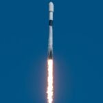 Lunar Impact: SpaceX Falcon 9 Crash Sounds Alarm for Future Moon Bases 6 Illustration of a SpaceX Falcon 9 rocket impacting the lunar surface, creating a visible debris plume.