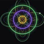 Screenshot of Musical Spirograph interface showing colorful geometric patterns generating music