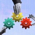 An abstract illustration depicting interconnected gears and elements, symbolizing the importance of organizational coherence in business growth.