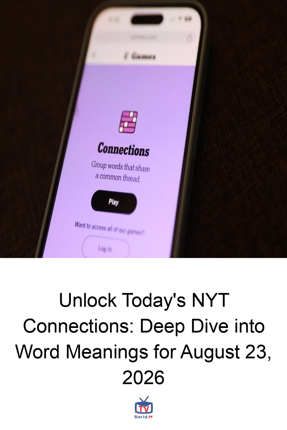 Unlock Today's NYT Connections: Deep Dive into Word Meanings for August 23, 2026 4 Pinterest Hidden