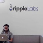 XRP Ledger logo with tokenized real-world assets in the background, symbolizing institutional adoption and privacy features.