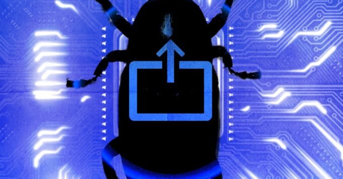 Illustration of a Zoom call screen with a hacker icon overlay, representing a security vulnerability