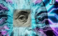 A person looking confidently at a screen displaying AI-generated code or a business dashboard, symbolizing strategic AI use.