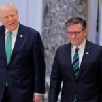 House Speaker Mike Johnson, a central figure in the urgent debate over AI regulation in Washington.