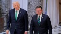 House Speaker Mike Johnson, a central figure in the urgent debate over AI regulation in Washington.