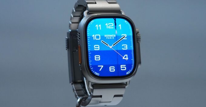 Close-up of an Apple Watch Series 12 displaying audio intelligence features