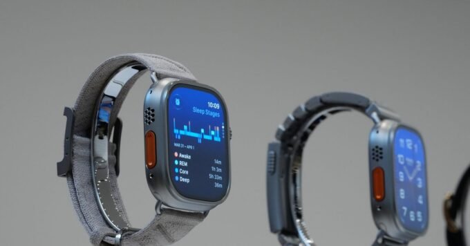 Apple Watch Ultra 4 on a wrist, showcasing its rugged design and vibrant display