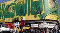 صورة للرئيس الأمريكي دونالد ترامب يتحدث في مؤتمر صحفي