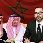 صورة تجمع الملك محمد السادس والملك سلمان بن عبد العزيز، أو علمي المغرب والسعودية، أو خريطة المنطقة تبرز الترابط الأمني.
