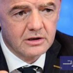 صورة لجياني إنفانتينو، رئيس الفيفا، يتحدث خلال اجتماع للمجلس في مقر الفيفا بزيورخ.