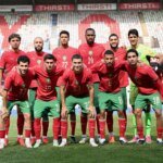 صورة لاعبي المنتخب المغربي خلال مباراة ليسوتو