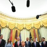 الرئيس الأمريكي دونالد ترامب يتحدث في المكتب البيضاوي، واشنطن العاصمة، 18 سبتمبر 2026.