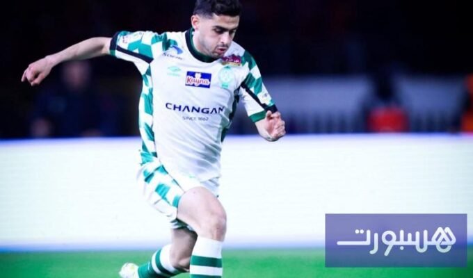 اللاعب محمد فيصل أبو زريق "شرارة" بقميص الرجاء الرياضي