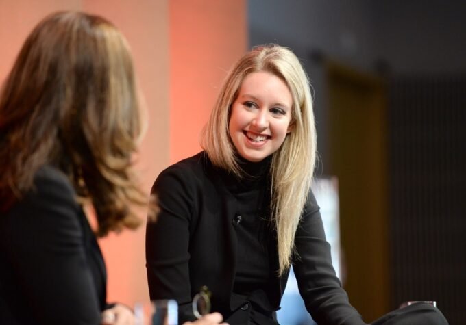 Elizabeth Holmes, former Theranos CEO, at a public event.