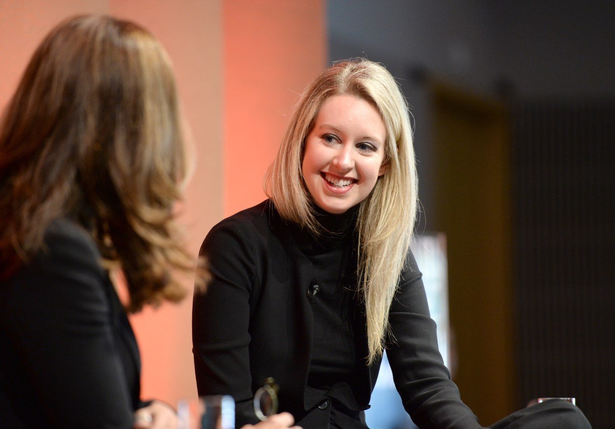 Elizabeth Holmes, former Theranos CEO, at a public event.