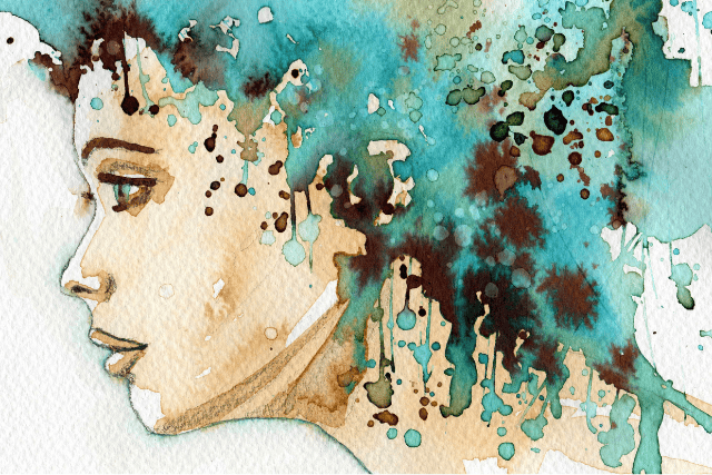 Illustration of a brain with different areas highlighted, symbolizing adaptation and healing after emotional abuse