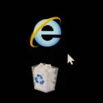 A close-up view of the Microsoft Edge browser logo with the Internet Explorer 'e' symbol subtly integrated, symbolizing the IE mode feature.