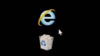 A close-up view of the Microsoft Edge browser logo with the Internet Explorer 'e' symbol subtly integrated, symbolizing the IE mode feature.