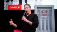 Larry Ellison, Oracle co-founder and chairman, speaking at an event