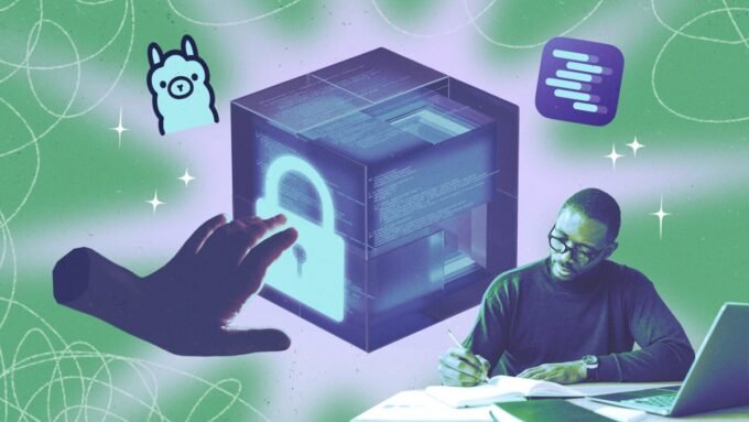 Fortifying Your Local AI: Essential Security Strategies for Every User 9 A padlock icon superimposed over a stylized representation of a local AI server or computer, symbolizing security for local AI systems.