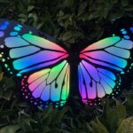 A vibrant collage representing innovation, featuring elements like an AI-powered butterfly, radio waves, and crafting tools, symbolizing the diverse exhibits at Maker Faire Bay Area 2026.