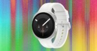 A close-up view of the Samsung Galaxy Watch9 on a wrist, displaying a bright watch face.