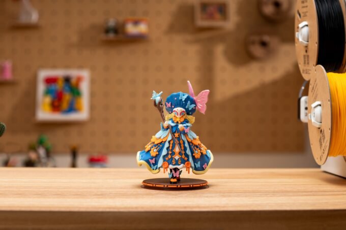 Night Elf 3D model, shared by @SUN3D on Snapmaker Space, showcasing a multi-color print.