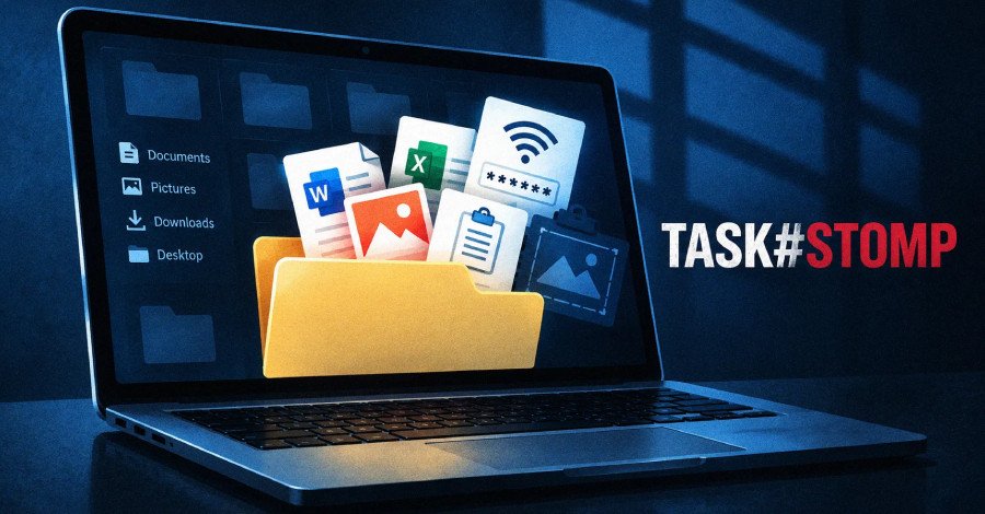 Illustration of a digital threat, depicting a backdoor accessing sensitive data on a computer network.