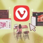 Vivaldi browser logo with various feature icons