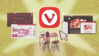 Vivaldi browser logo with various feature icons
