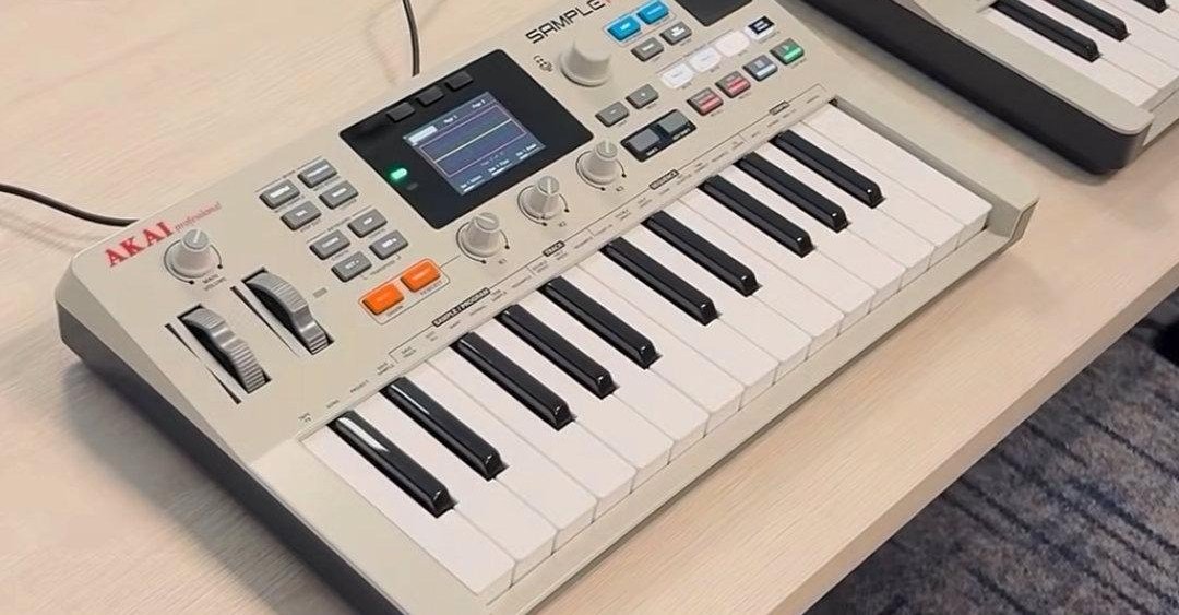 Akai MPC Sample Key with 37 keys, resembling the MPC Sample but designed for open-source modifications.